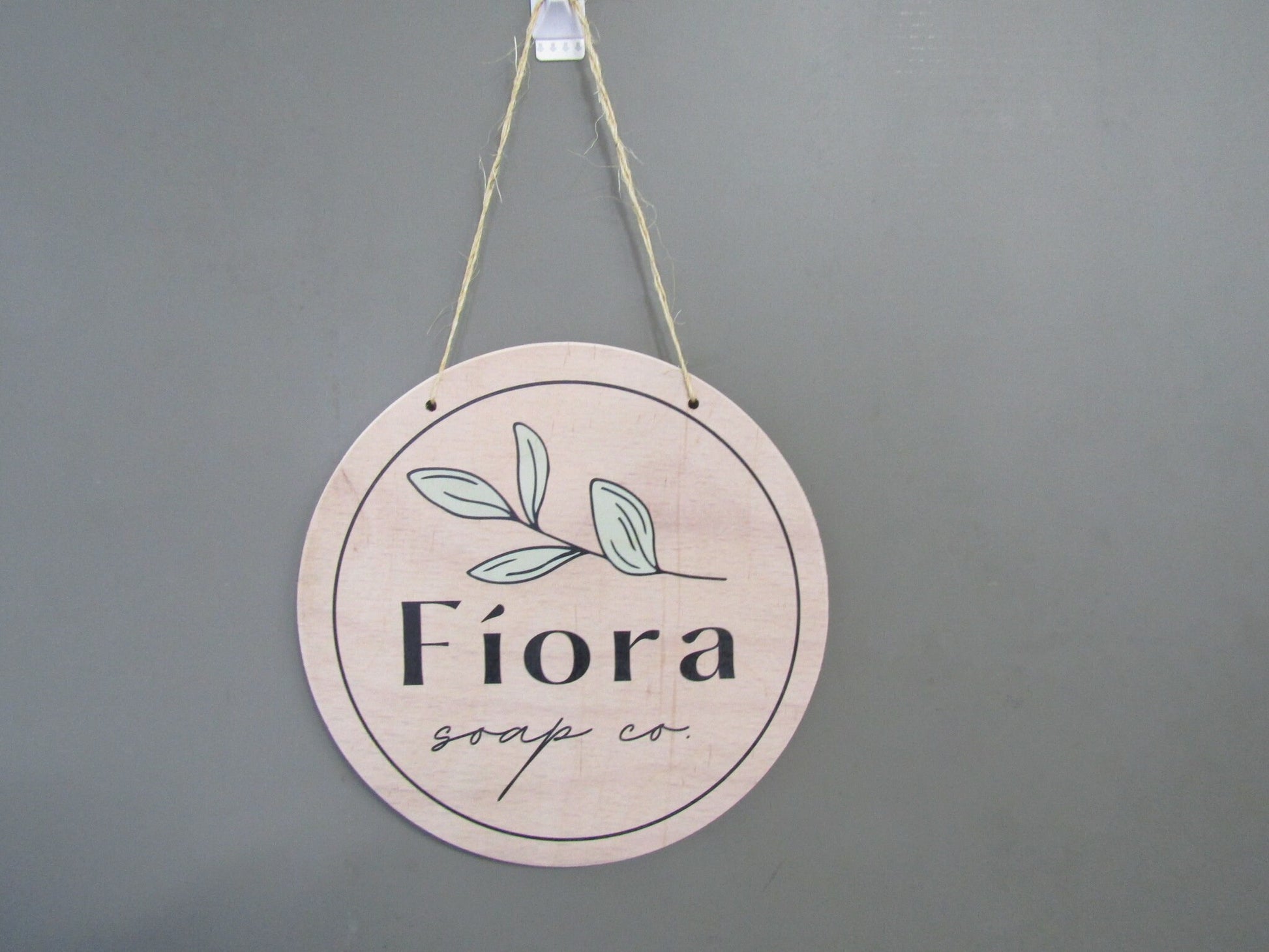 Soap Co. Fiora Greenery Booth Vendor Sign Small Business Company Commerical Signage Your Logo Image Printed on Wood Light Weight Handmade