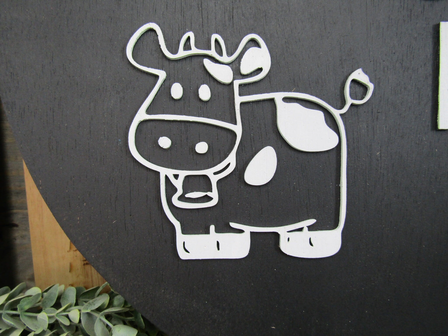 Custom Nursery Sign Cow Heifer Farm Decor Farm Theme Children Name Crib Sign Wesson Cute Cartoon Made To Order Wooden Signage Handmade