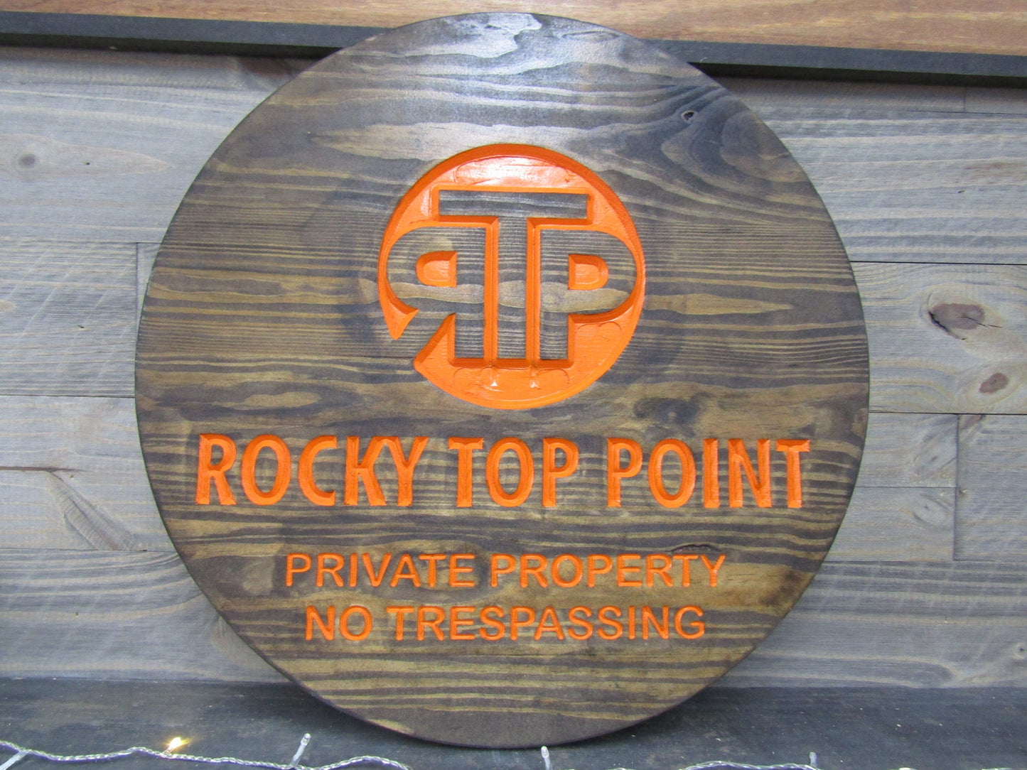 Private Drive No Trespassing Engraved Rocky Top Point Residential Business Entrance Sign Stained Paint Filled Color Custom Handmade Etched
