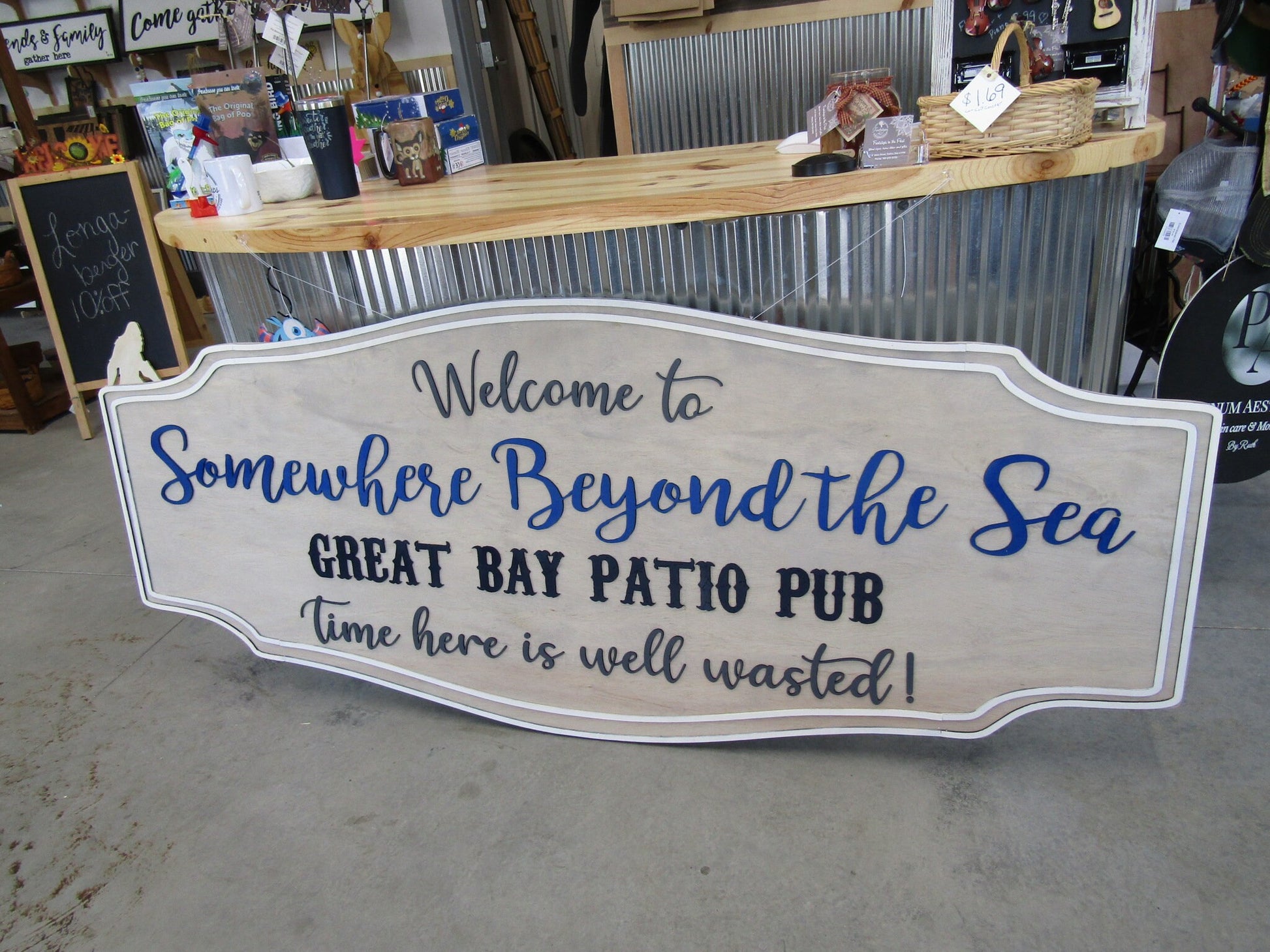 Custom Handmade Wood Sign Pub Signage Commerical Business Sign Your Logo Image Patio Food Drinks Eatery Large Made To Order Personalized