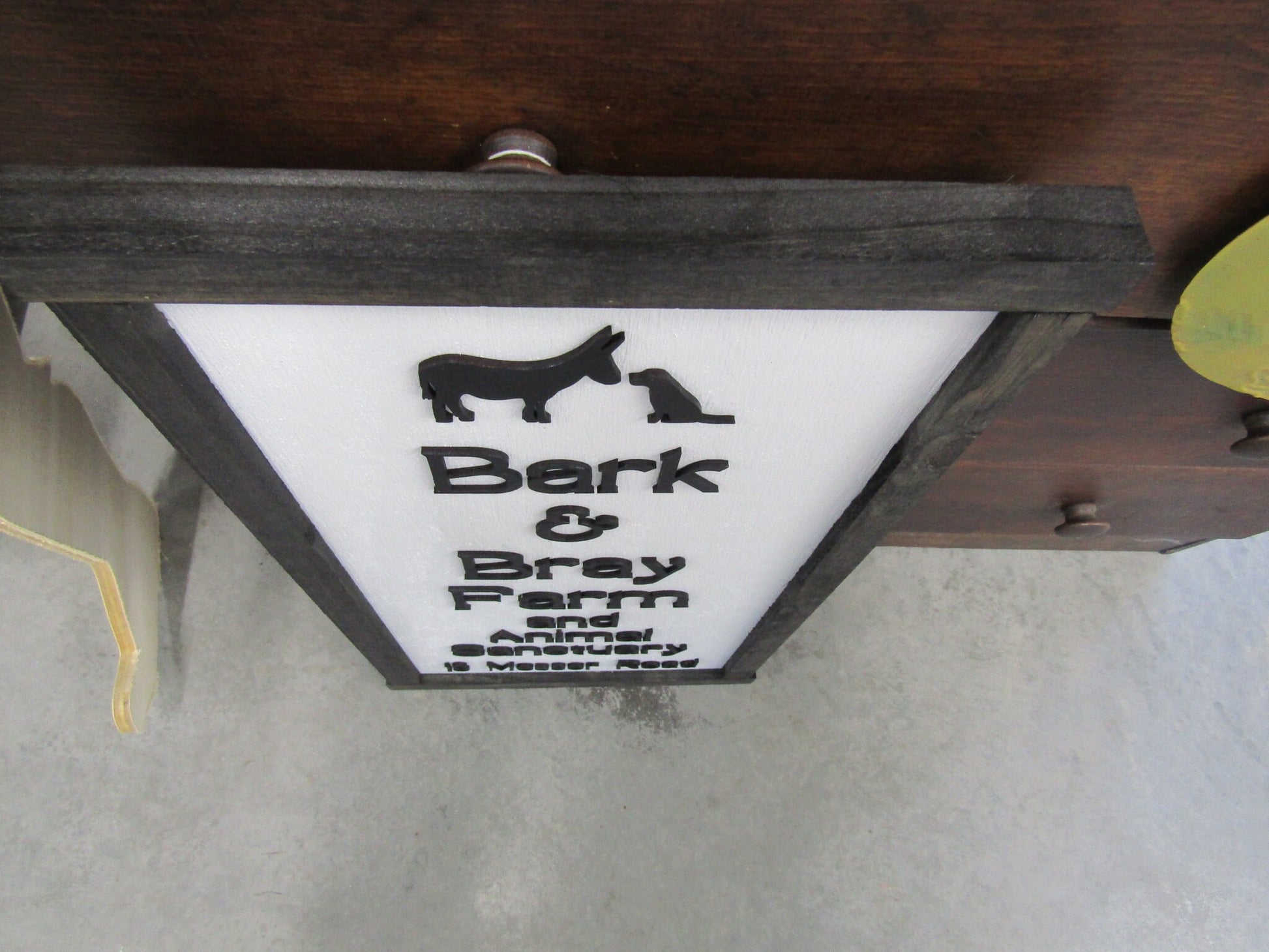 Custom Wood Sign Farm sign Commerical Signage Bark Bray Animal Sanctuary Wooden Handmade Laser Cut Personalized Decor Horse Livestock