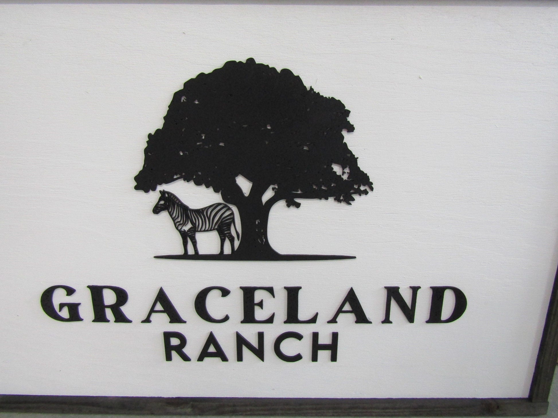 Custom Business Sign Rectangle 3D Large Custom Farm Ranch Oak tree Your LOGO Company Indoor Outdoor Small Business Logo Laser Cut Wood Sign