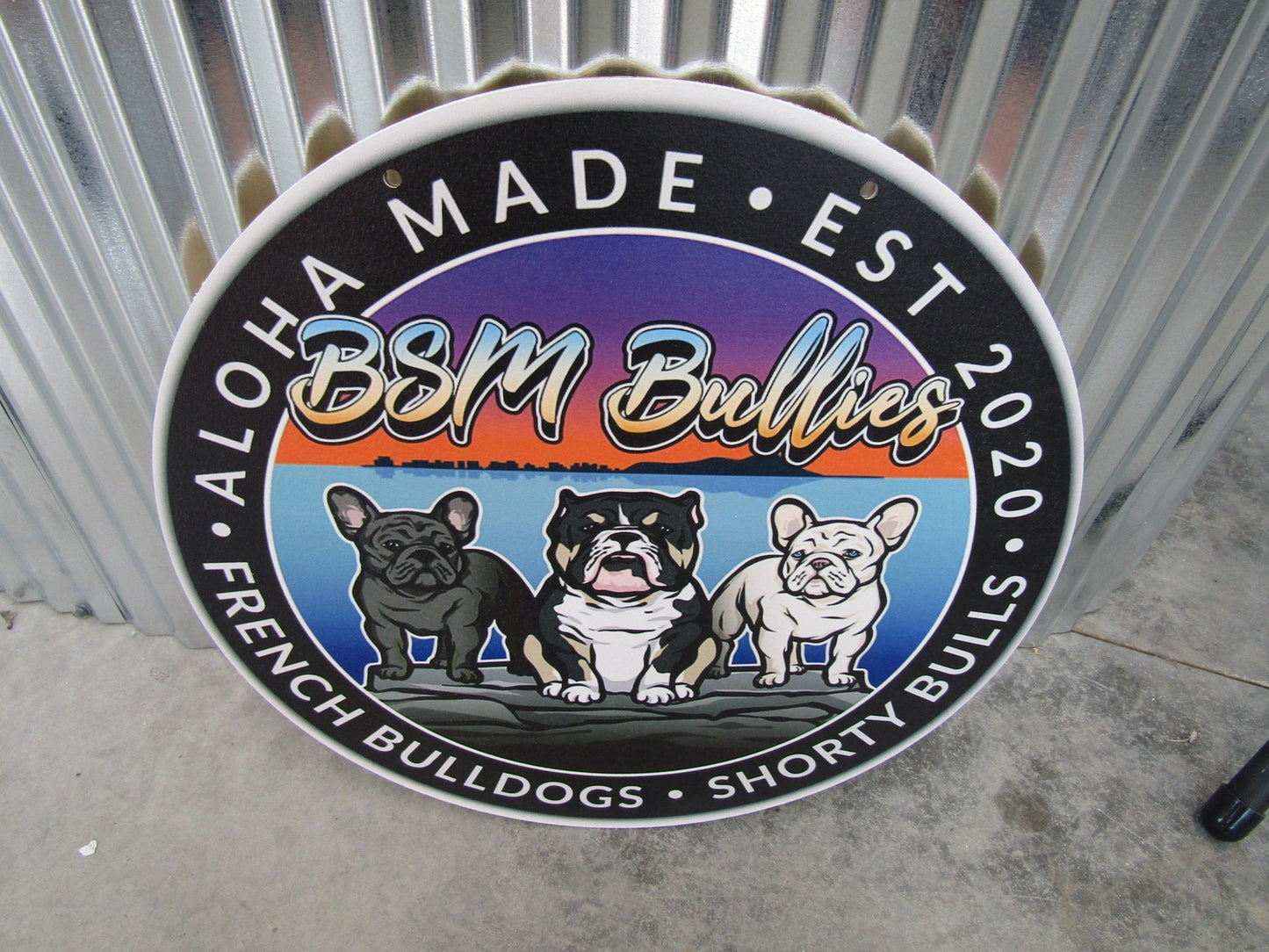Custom Printed On Wood Sign Kennel Breeder Bullie Frenchie Shorty Dogs Pets Boarding Commerical Signage Your Logo Personalized Door Hanger