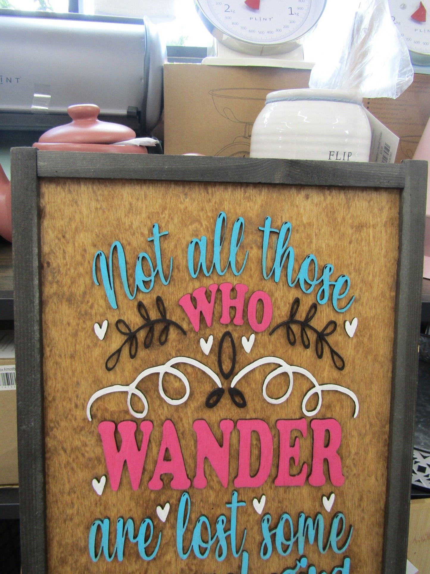Chasing Kids Not All Who Wander Not Lost Cute Mom Sign Daycare Babysitter Gift for Her Handmade Decor Wooden Sign Children Mother Wild 3D