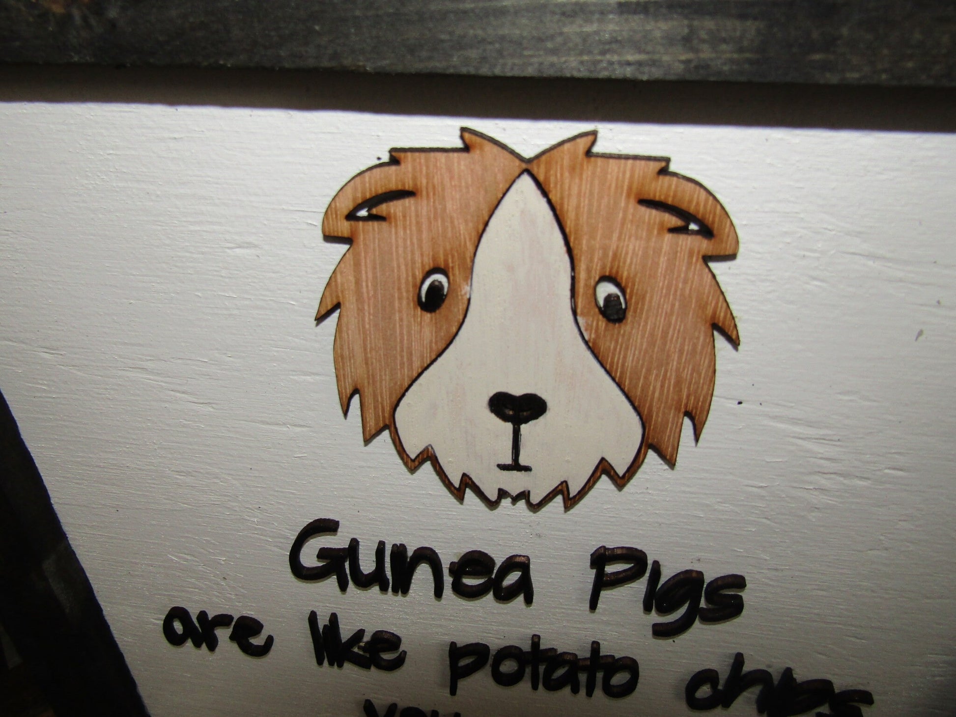Guinea Pig Pet Owner Small Animals Cute Like Potato Chips Cant Have Just One Animal Lover Handmade Decor Wall Hanging Sign Wooden 3D Signage