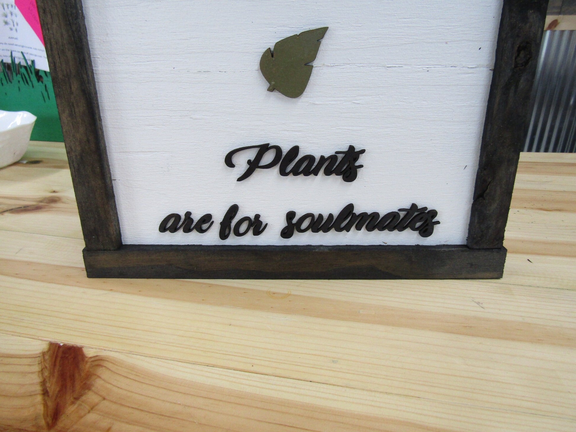 Flowers Plants Lover Plant Person First Dates Soulmates Cute Gift Spouse Gift Leaf Handmade Decor Wooden Hanging sign Gardener Greenhouse