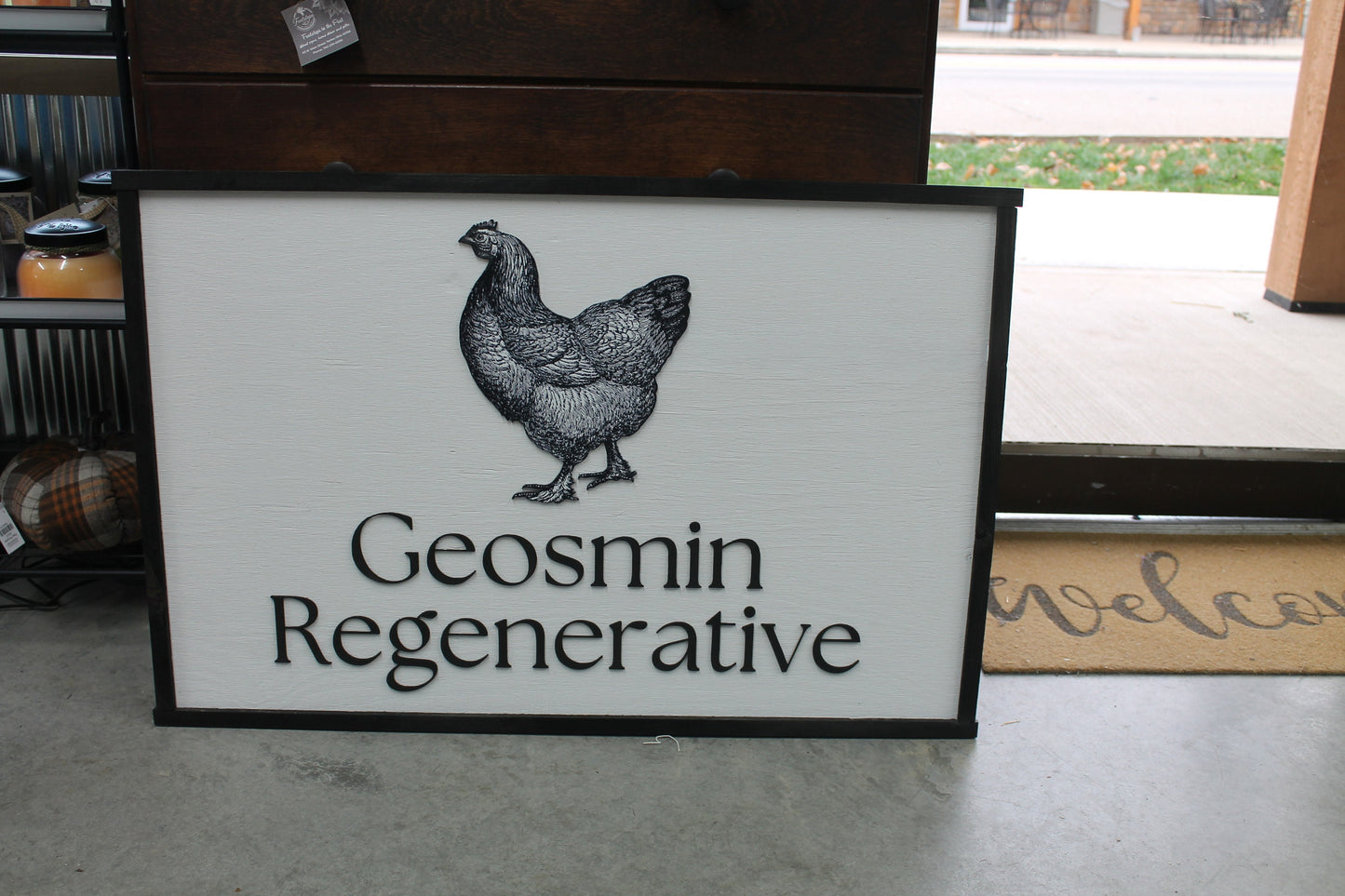 Farm Family Homestead Chicken Hen Regenerate Handmade Custom Wooden Sign 3d Laser Cut Oversized Large Sign Commerical Signage Personalized