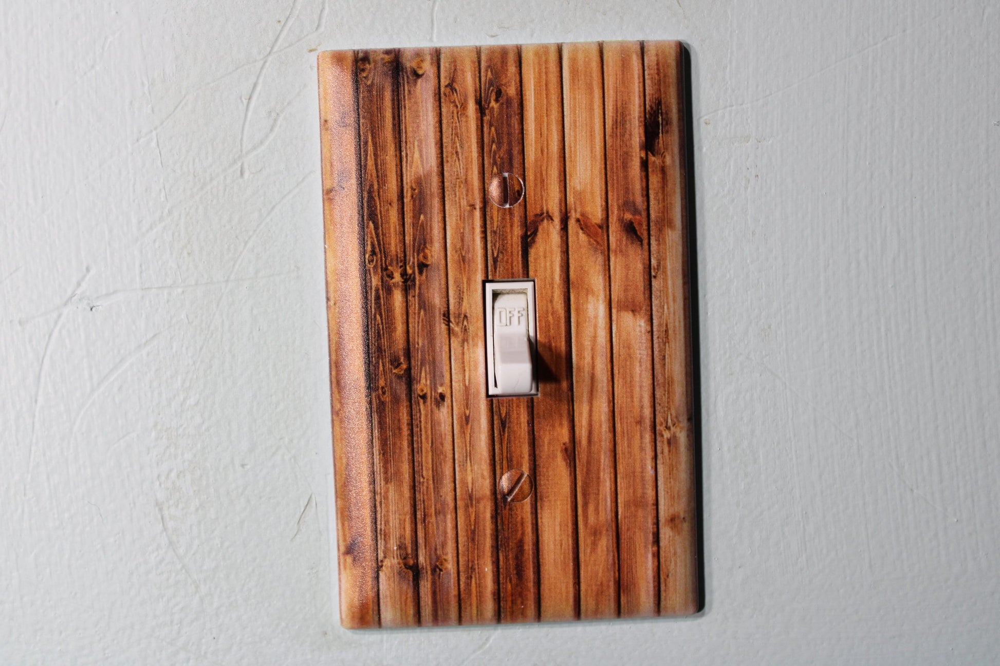 diy rustic light switch covers