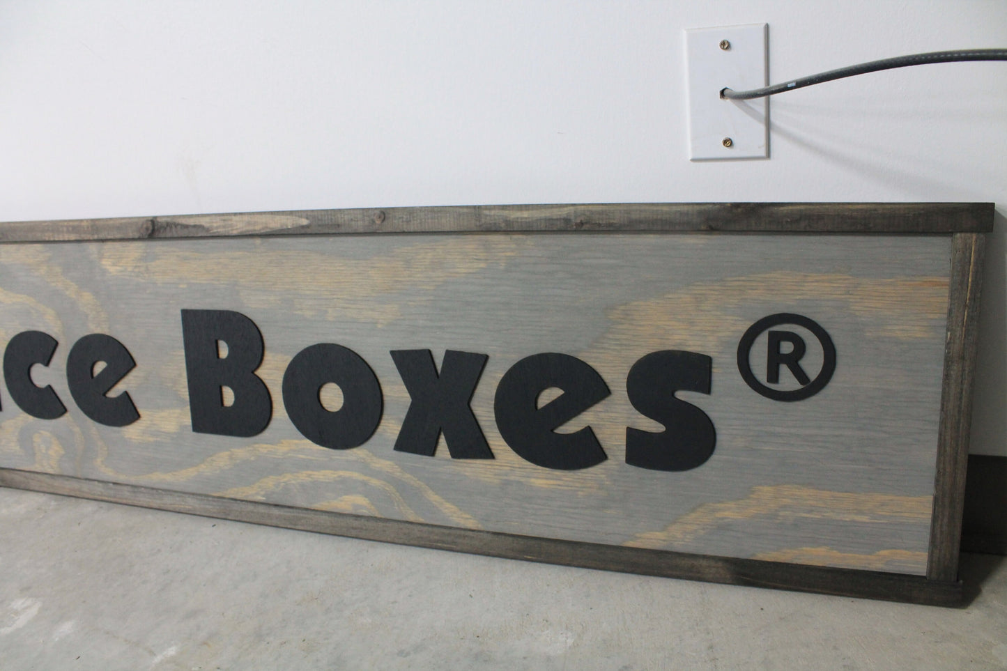 Commerical Business Signage Large Personalized Box Store Wooden 3D Raised Image Sign Business Logo Laser Cut Handmade