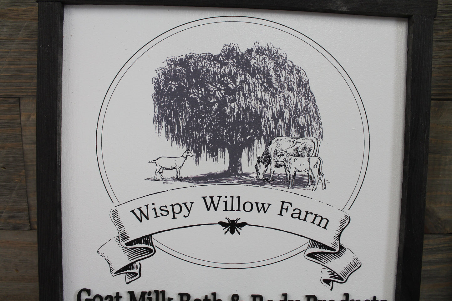 Large Custom Square Soap Co Small Business Tree Willow Goat Milk Commerical Signage Rustic Logo Wood Laser Cut Out 3D Extra Large Sign