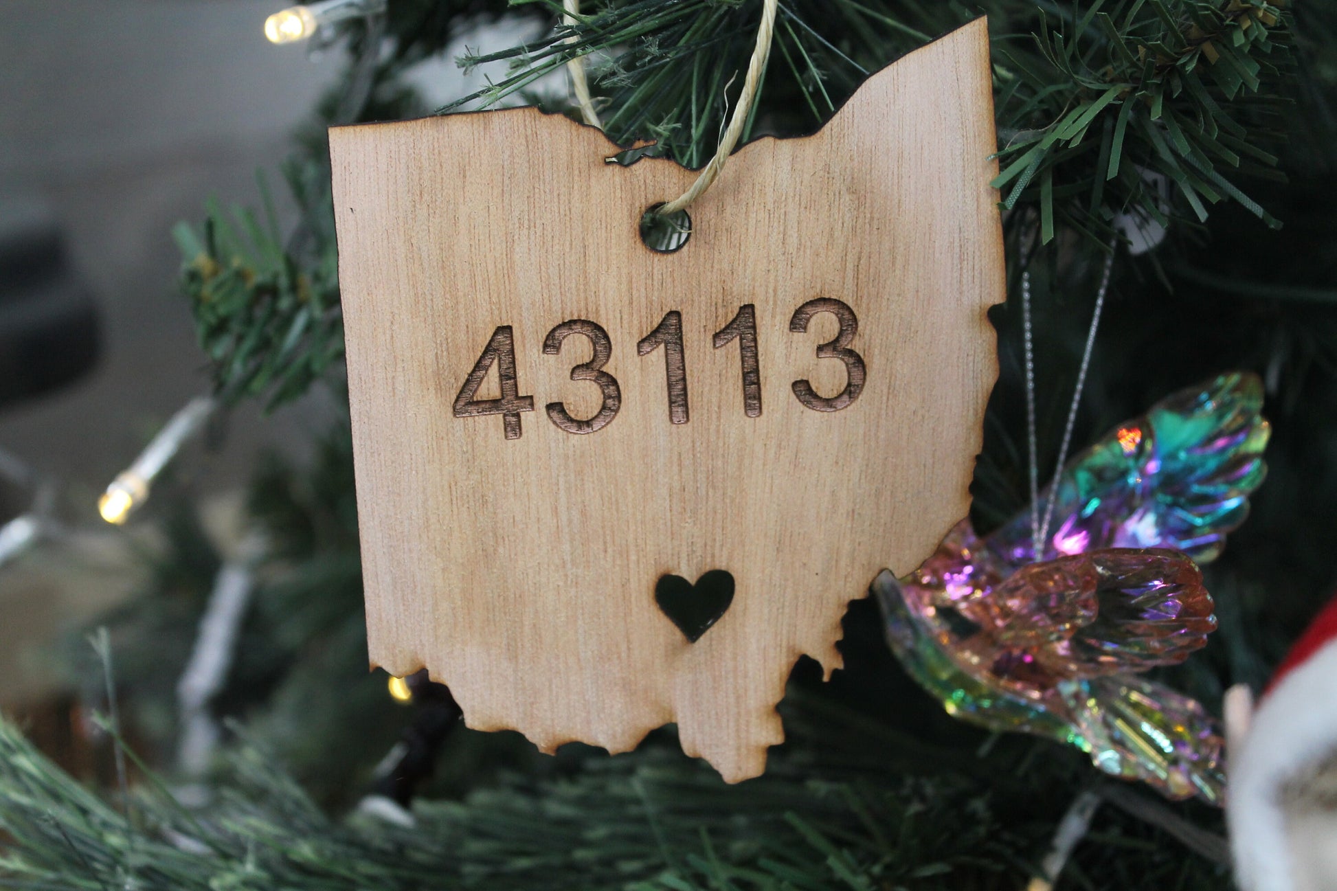 Personalized Home State Set of 6 Keychain Ornament Custom State Pick Your State Decoration Wood Laser Cut Out Wooden Gift Zip Code Heart