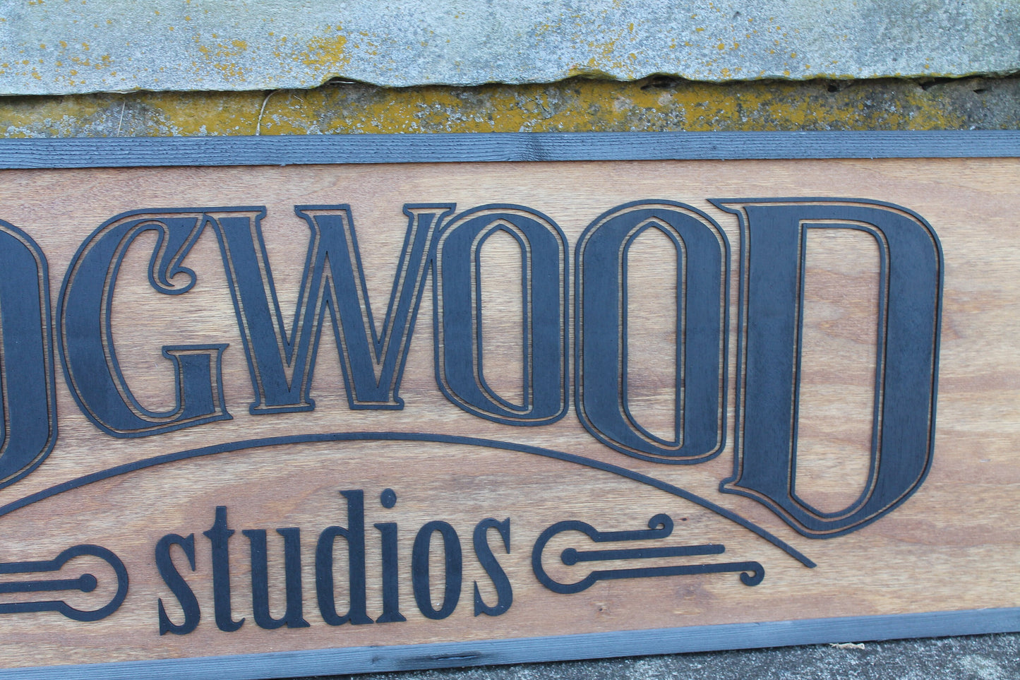 Large Custom Ranch Sign Dogwood Over-sized Rustic Business Logo Wood Laser Cut Out 3D Extra Large Sign Studio Sign Commerical signage