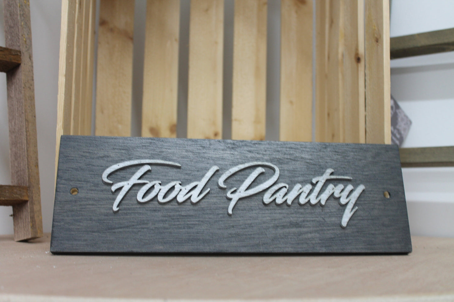 Door Sign Food Pantry Business Sign Unframed Name Plate Commerical Signage 3D Raised Church Wooden Sign Customizable Matching Direction