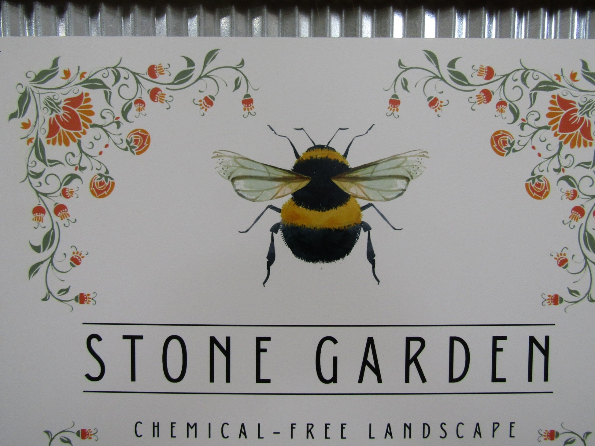 Bee Garden Small Business Sign Logo Your Actual Logo Square Hanging Sign Booth Custom Square Personalized Wall Art Color Wood Print