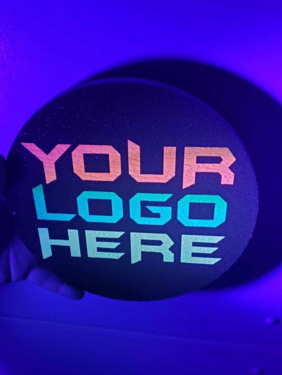 Laser Tag Putt Putt Golf Night Club Custom Personalized Black Light Sign UV Printed Fluorescent Glow Look Your Logo Image Wood Ultraviolet