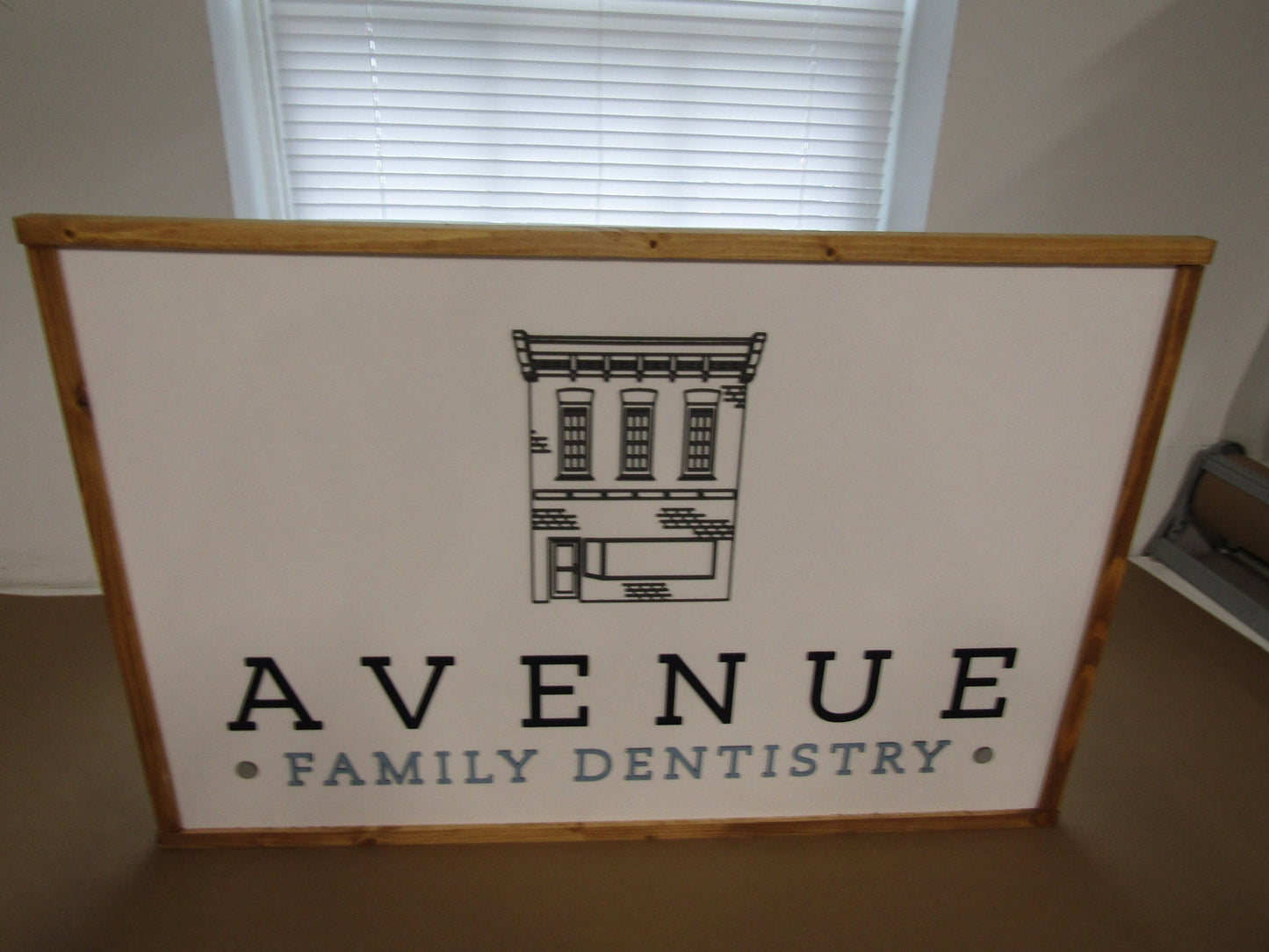 Family Dentist Custom Business Sign Dentistry Historical Rectangle 3D Large Custom Company Indoor Outdoor Small Business Logo Laser Cut Wood