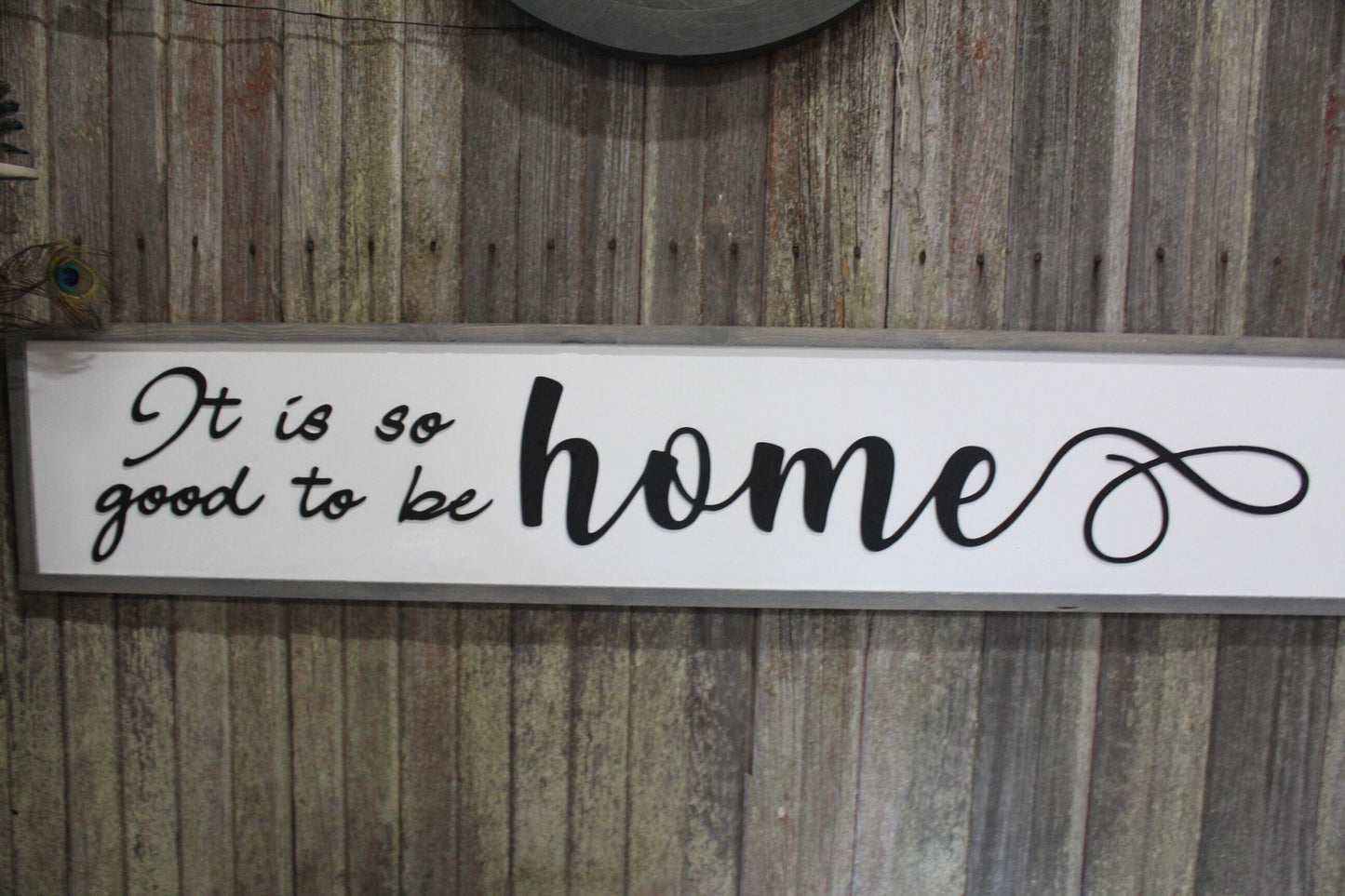 It Is Good To Be Home, Large Custom Sign, Over-sized Rustic, Wood, Laser Cut Out, Raised Letters, Extra Large, Sign, Couch Sign, Fireplace