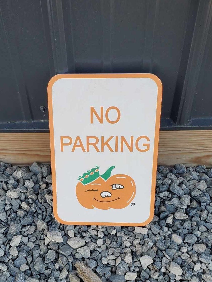 Winky Circleville Ohio Pumpkin Show No Parking Sign Hometown Small Town Printed on Wood Decor Plaque Wall Art Color Wood Print