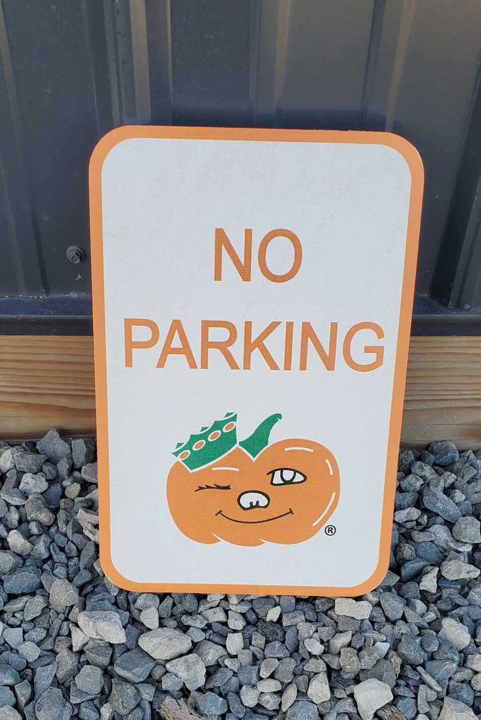 Winky Circleville Ohio Pumpkin Show No Parking Sign Hometown Small Town Printed on Wood Decor Plaque Wall Art Color Wood Print
