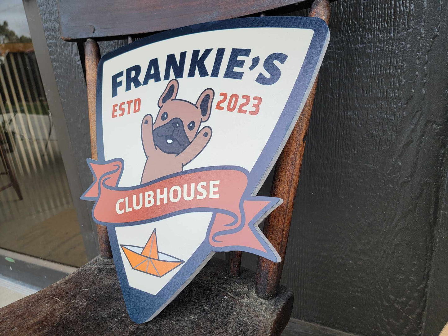 Contoured Personalize Waterproof Sign Puppy Smooth Custom Cut Signage Outdoor Ready for your Business Logo Great for hanging or wall mounted