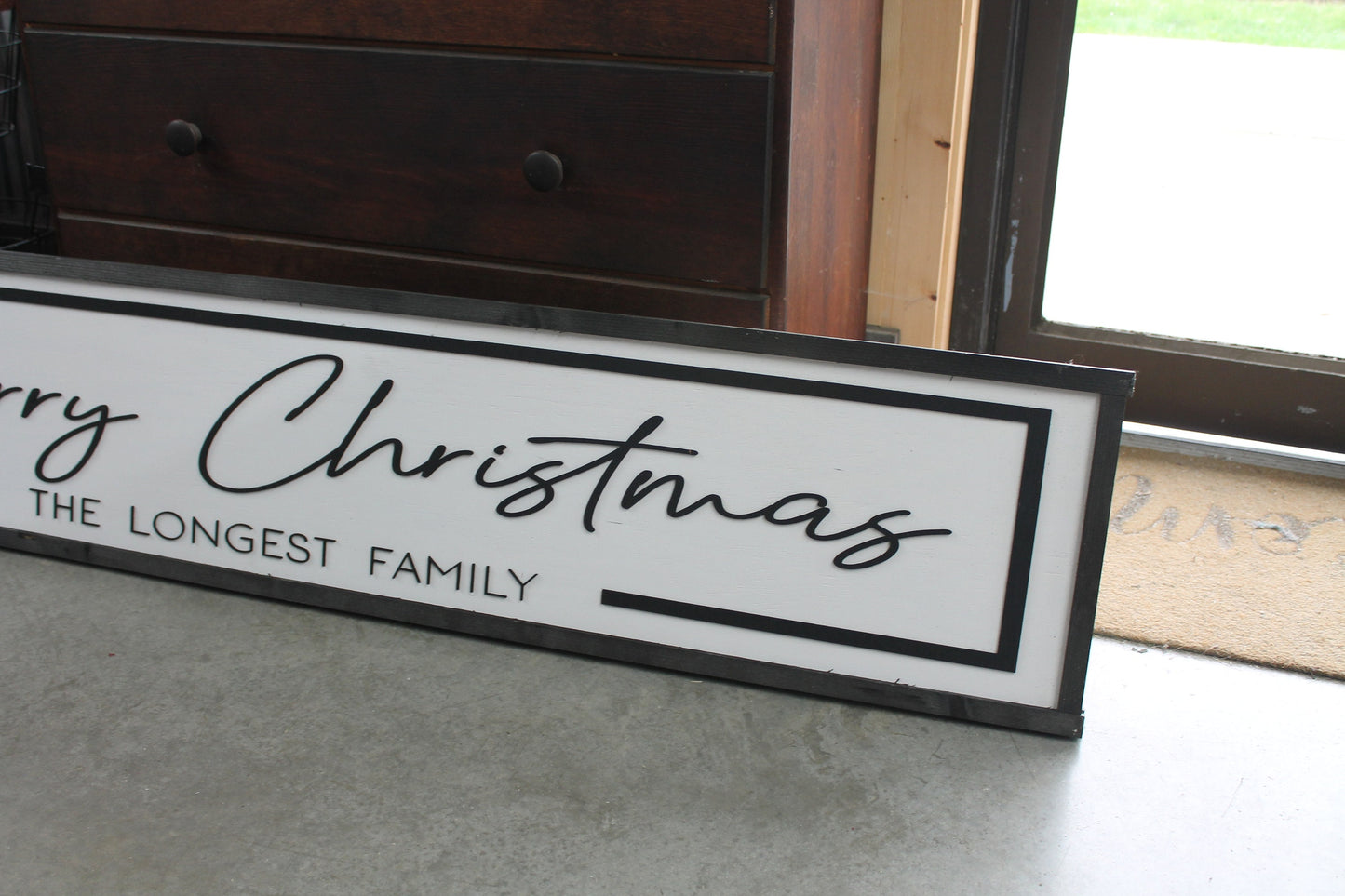 Custom Last Name Wood Laser Cut Out 3D Sign Elevated Letters Personalized Merry Christmas Rustic Farmhouse Winter