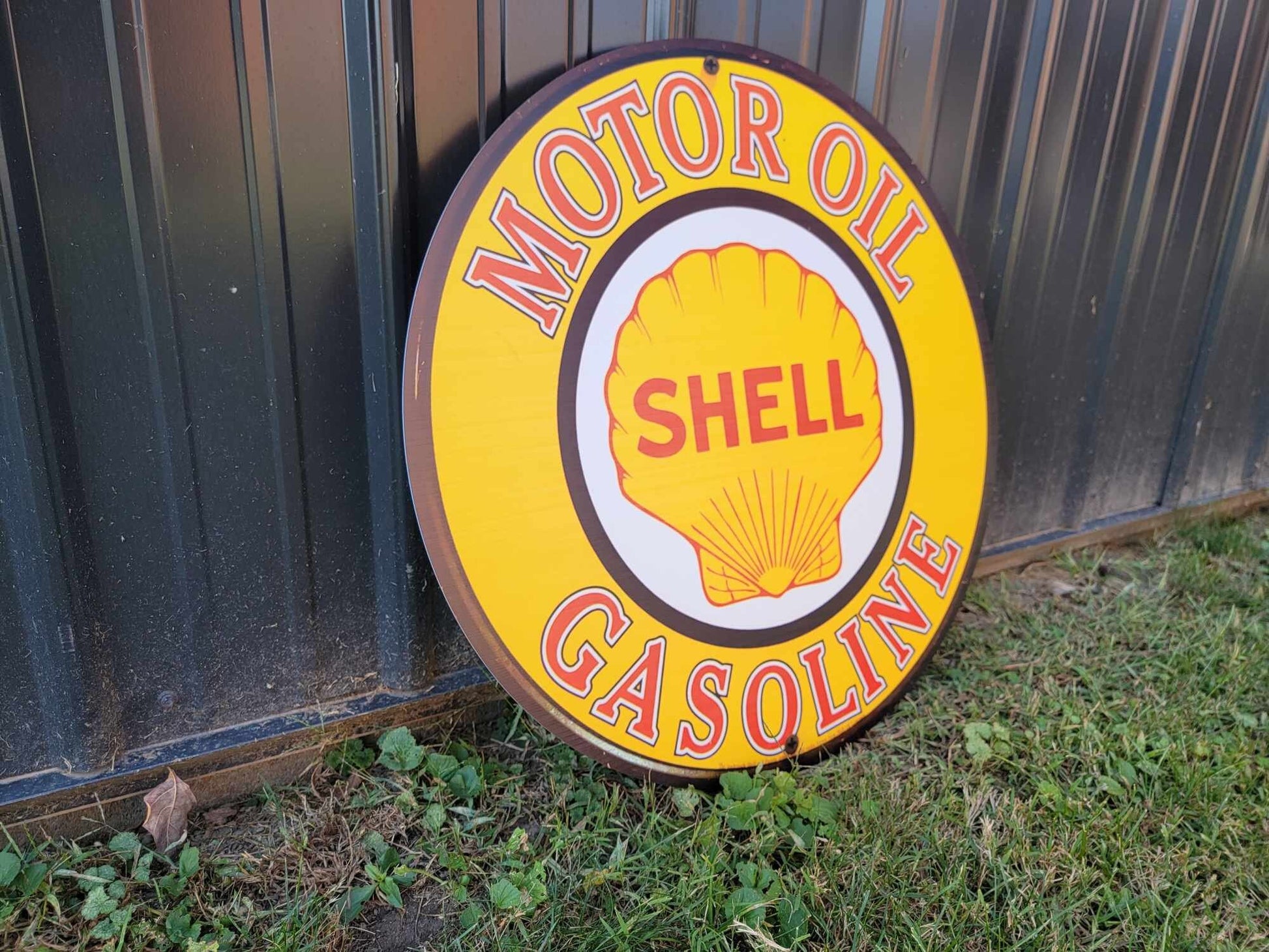 Shell Gas Station Recreated Reproduction Man Cave Garage Sign For Him Giftable Aluminum Sign Printed Memorabilia Classic Petrolina Petroleum