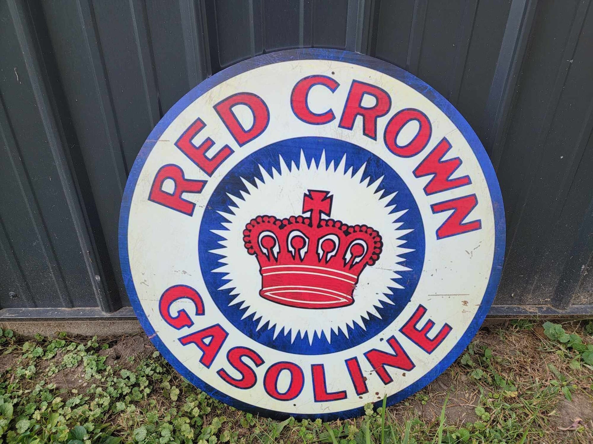 Red Crown Oil Gas Station Reproduction Classic Man Cave Garage Sign For Him Giftable Aluminum Sign Printed Memorabilia Petrolina Petroleum