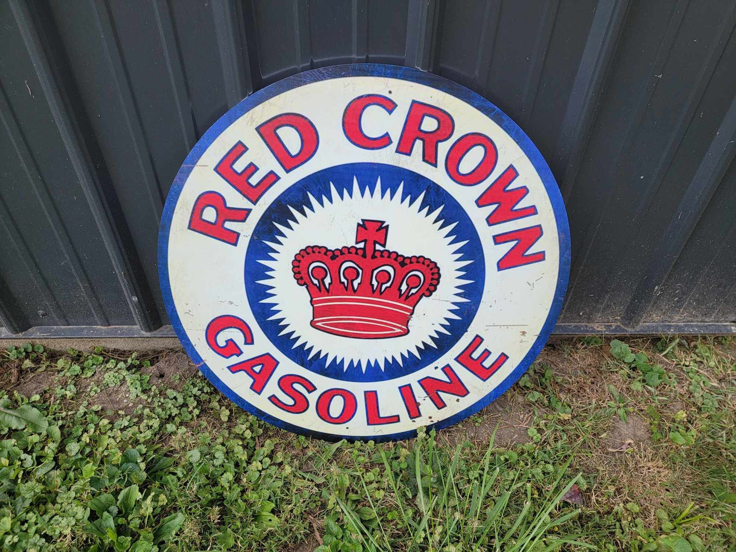 Red Crown Oil Gas Station Reproduction Classic Man Cave Garage Sign For Him Giftable Aluminum Sign Printed Memorabilia Petrolina Petroleum