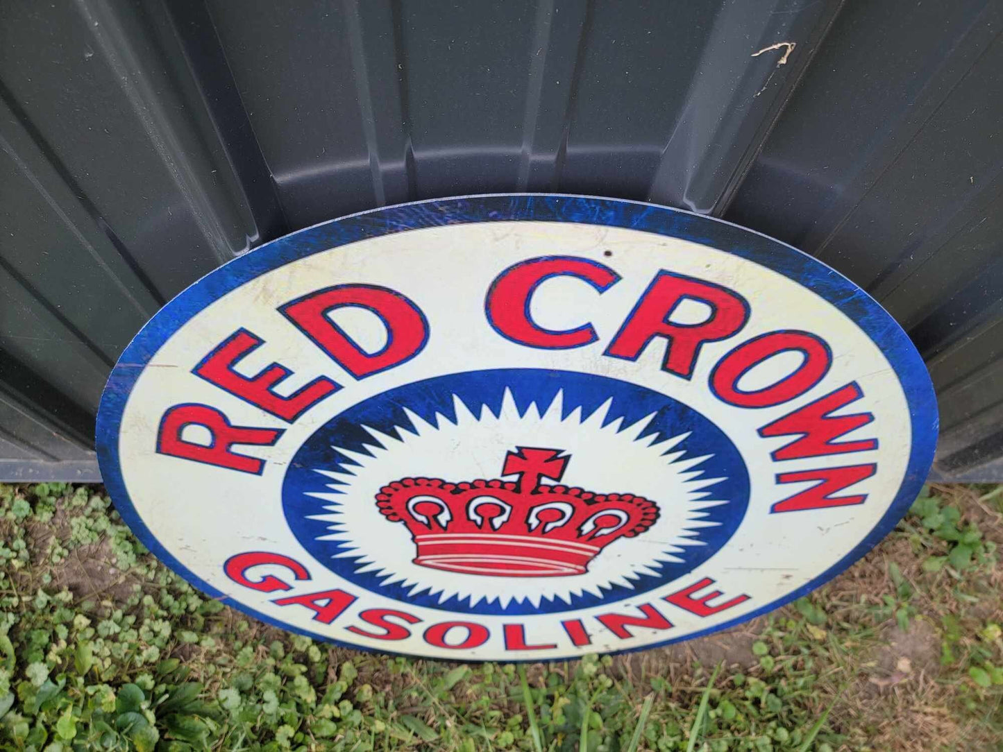 Red Crown Oil Gas Station Reproduction Classic Man Cave Garage Sign For Him Giftable Aluminum Sign Printed Memorabilia Petrolina Petroleum