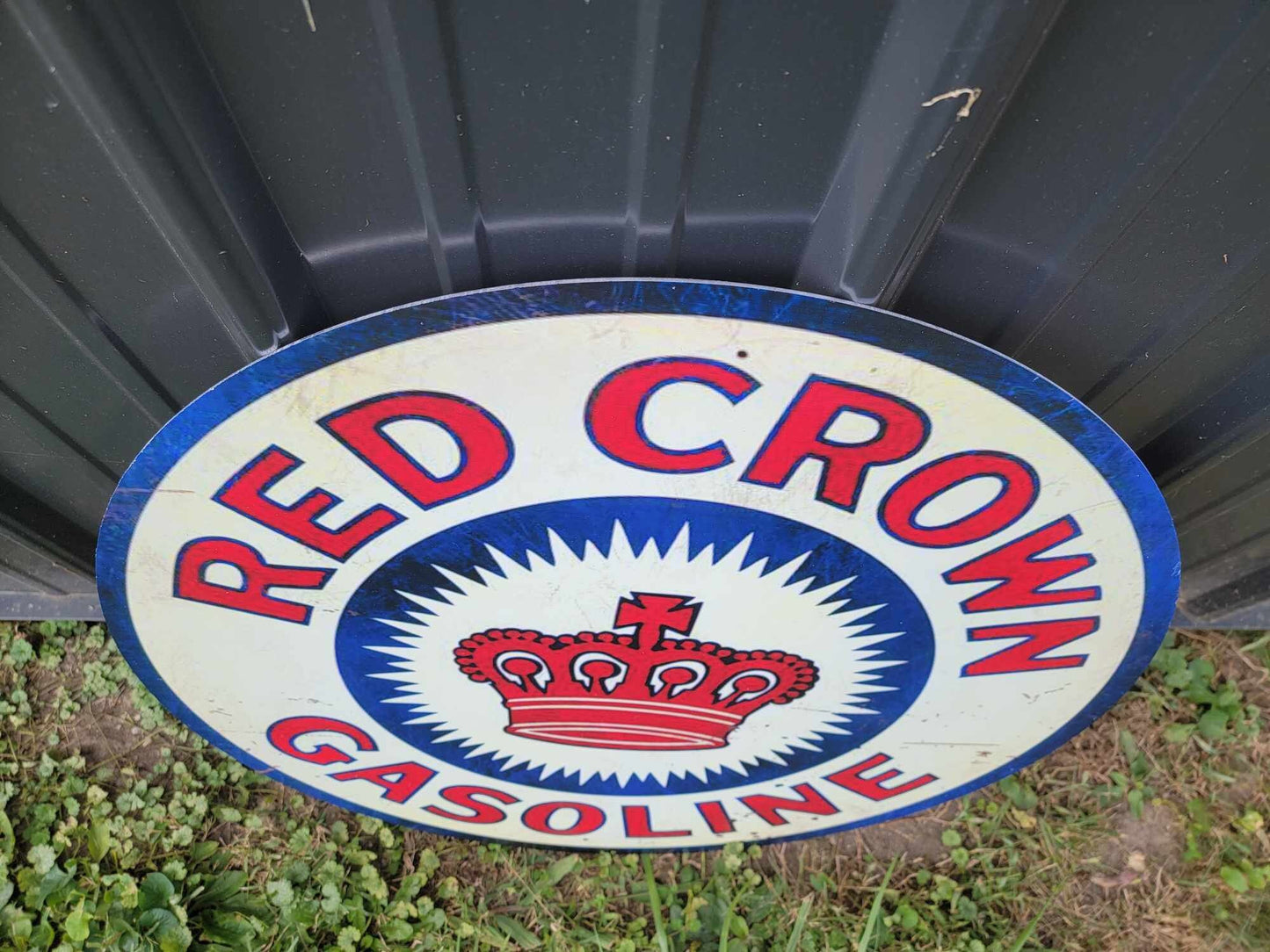 Red Crown Oil Gas Station Reproduction Classic Man Cave Garage Sign For Him Giftable Aluminum Sign Printed Memorabilia Petrolina Petroleum