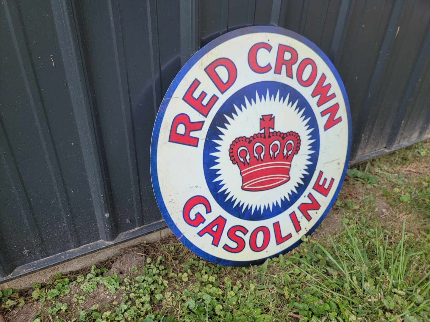 Red Crown Oil Gas Station Reproduction Classic Man Cave Garage Sign For Him Giftable Aluminum Sign Printed Memorabilia Petrolina Petroleum