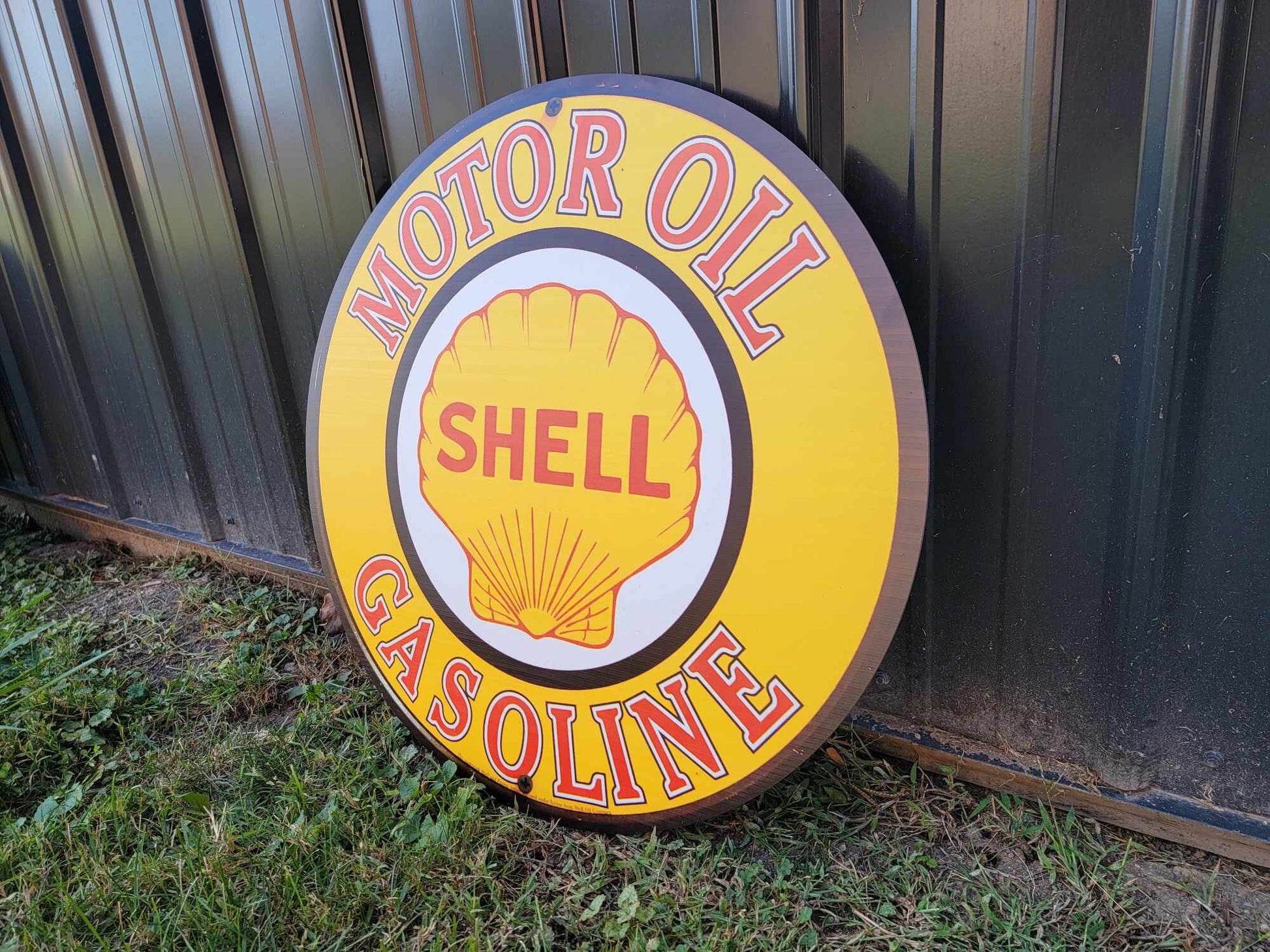 Shell Gas Station Recreated Reproduction Man Cave Garage Sign For Him Giftable Aluminum Sign Printed Memorabilia Classic Petrolina Petroleum