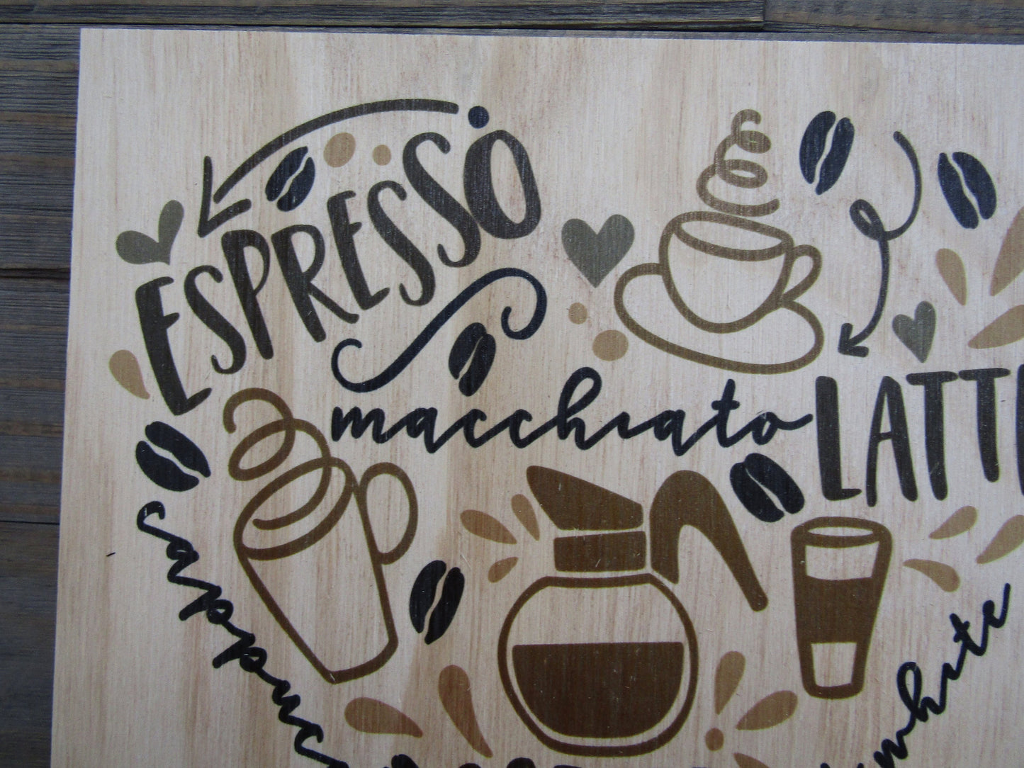 Coffee Espresso Latte Heart Coffee Bar Steam Brew Coffee lover Wall Decor Art Handmade Unframed Printed In Color Contemporary Decoration