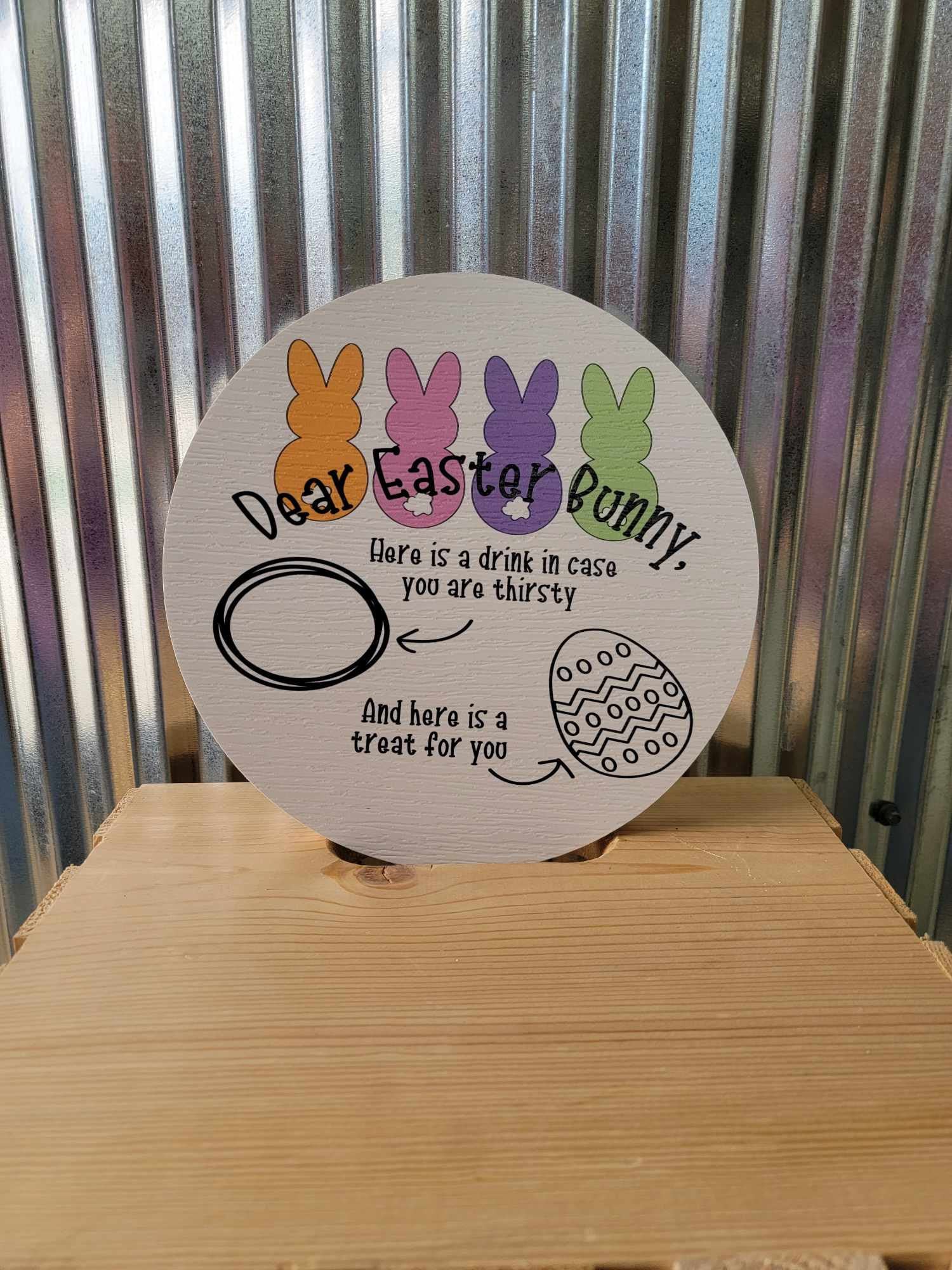 Spring Easter Bunny Treat Tray Giftable Kids Pastel Sustainable Plate Egg Hunt Host Cute Textured PVC Weatherproof Ultraviolet Ink