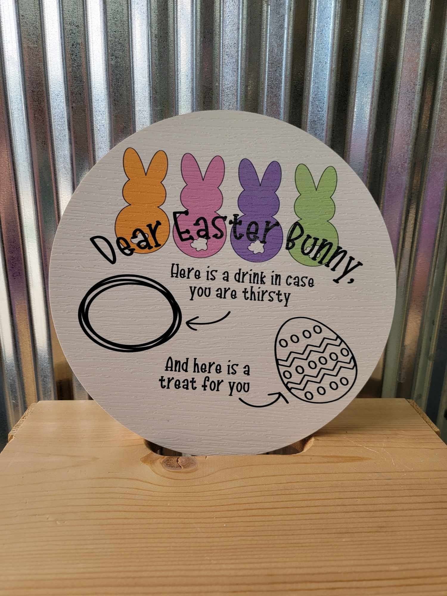 Spring Easter Bunny Treat Tray Giftable Kids Pastel Sustainable Plate Egg Hunt Host Cute Textured PVC Weatherproof Ultraviolet Ink