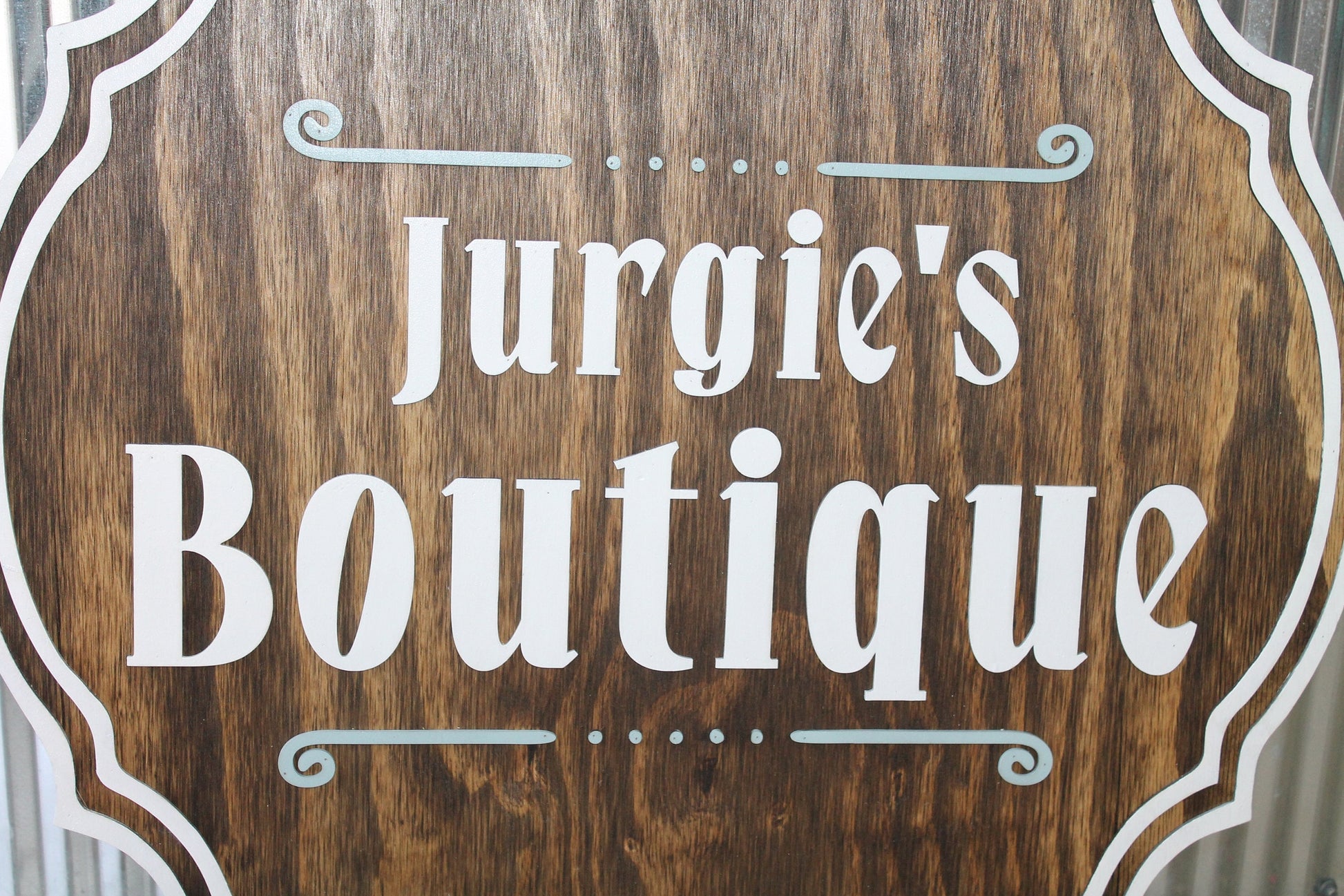 Custom Boutique Business Sign Clothing Store Artisan Oval 3D Large Custom Indoor Outdoor Small Business Laser Cut Wood Sign farmhouse