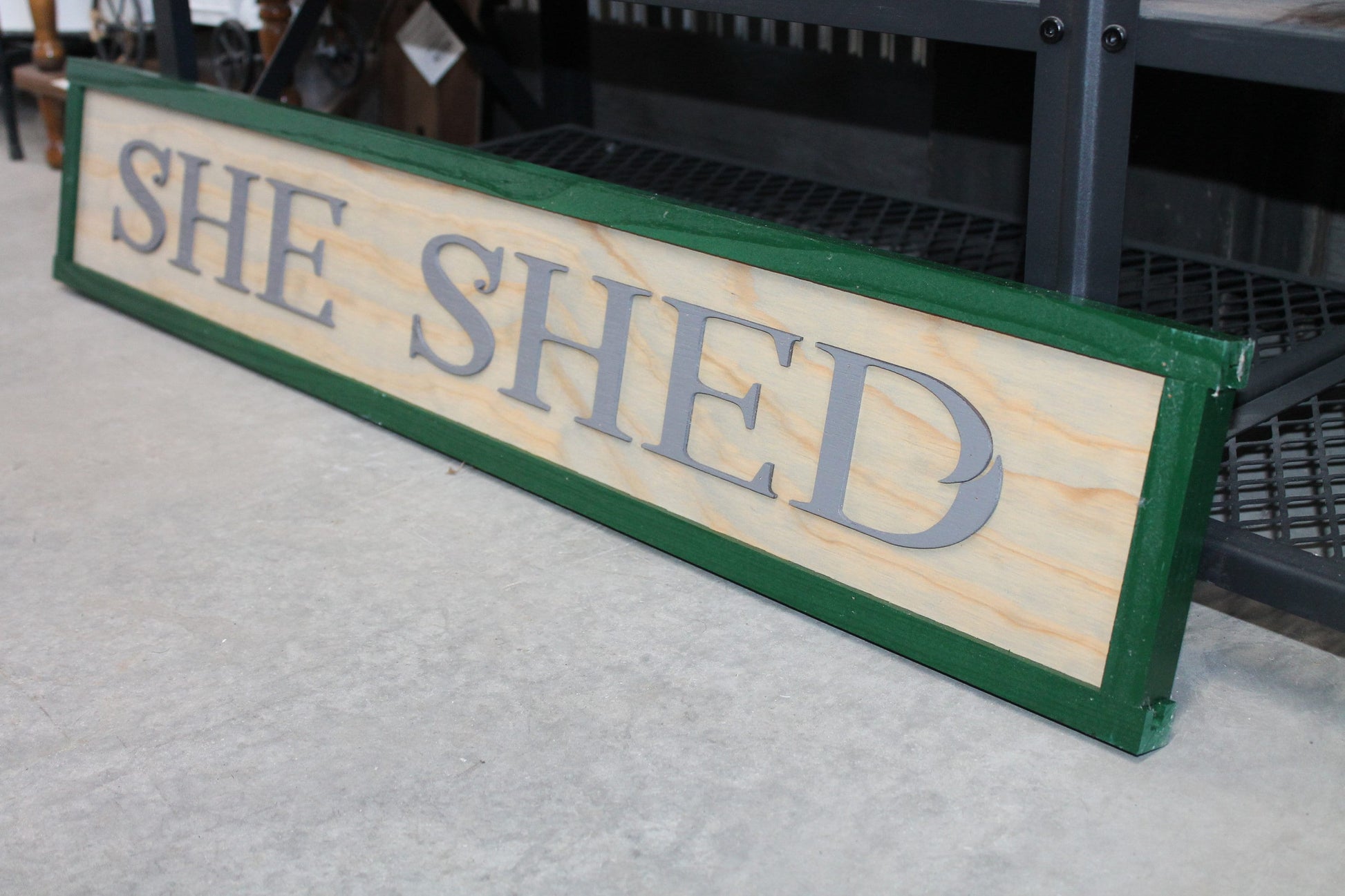 Wooden Sign She Shed Handmade Gift Building Sign Personalized Sign Custom Made to Order 3D Signage Ranch Style Country