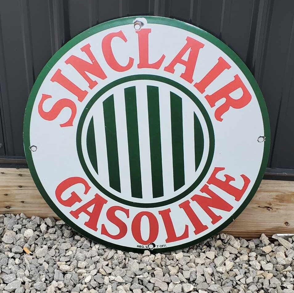 Sinclair Gasoline Oil Gas Station Reproduction Garage Sign For Him Giftable Aluminum Sign Printed Memorabilia Classic Petroliana Petroleum