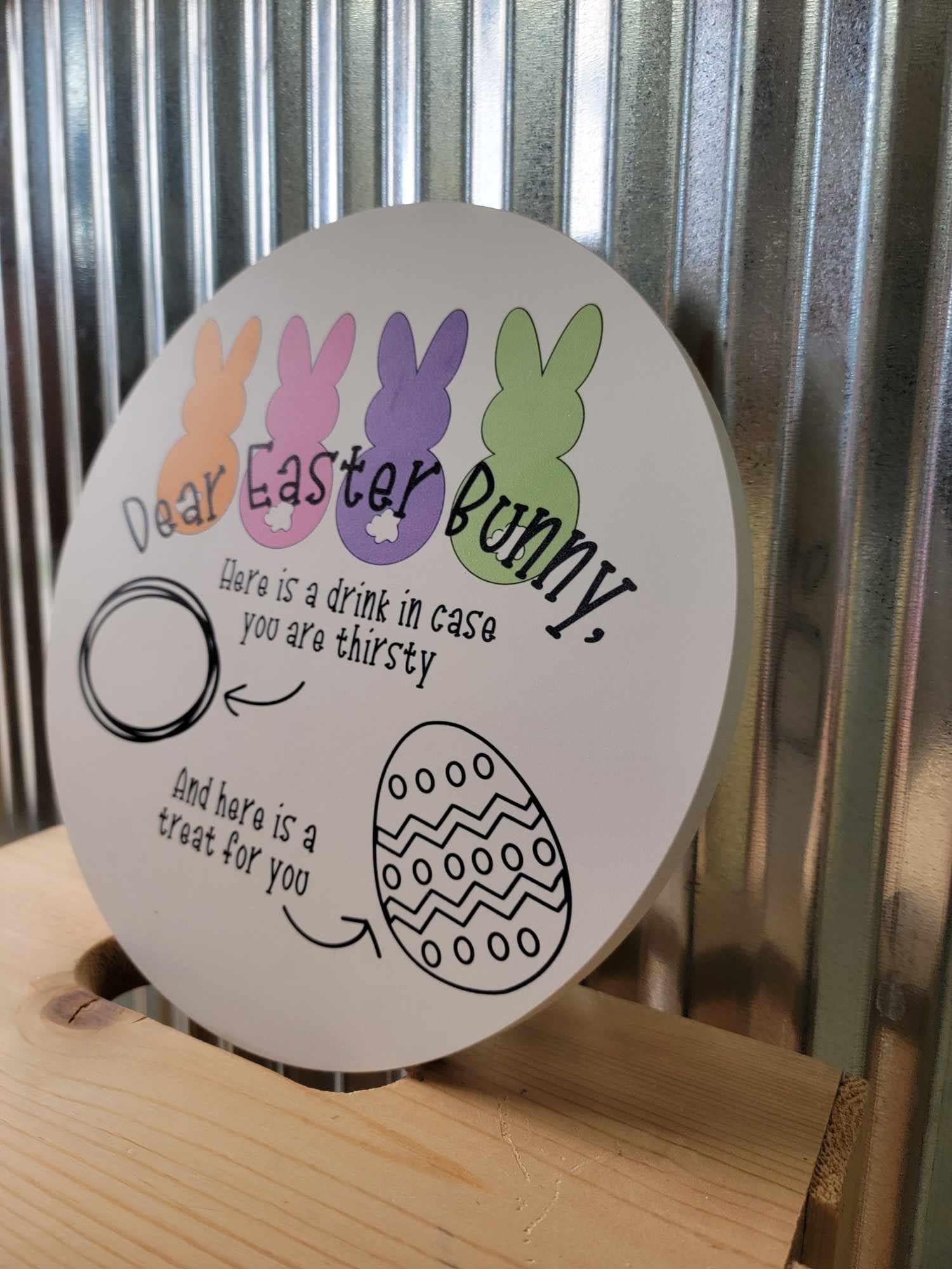 Easter Treats Tray Bunny Spring Giftable Kids Pastel Sustainable Plate Egg Hunt Host Cute Smooth PVC Weatherproof Ultraviolet Ink