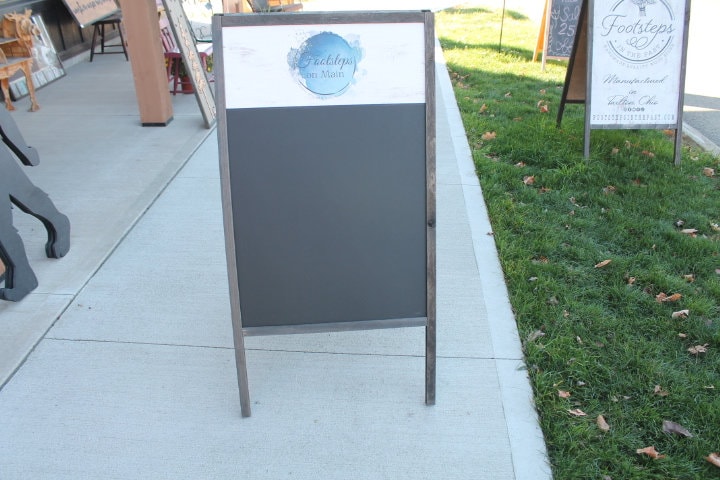 Sidewalk Sign Chalkboard A Frame Folding Sign Affordable Business Sign Your Logo Free Standing Commercial Hinge Outdoor Advertising