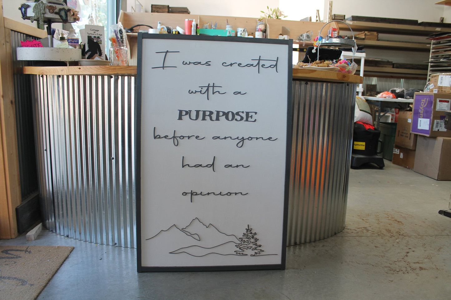 Purpose Created Before anyone had an opinion Inspire Mountains Kids Room kids Decor Happy Wooden Handmade Home decor Line Art