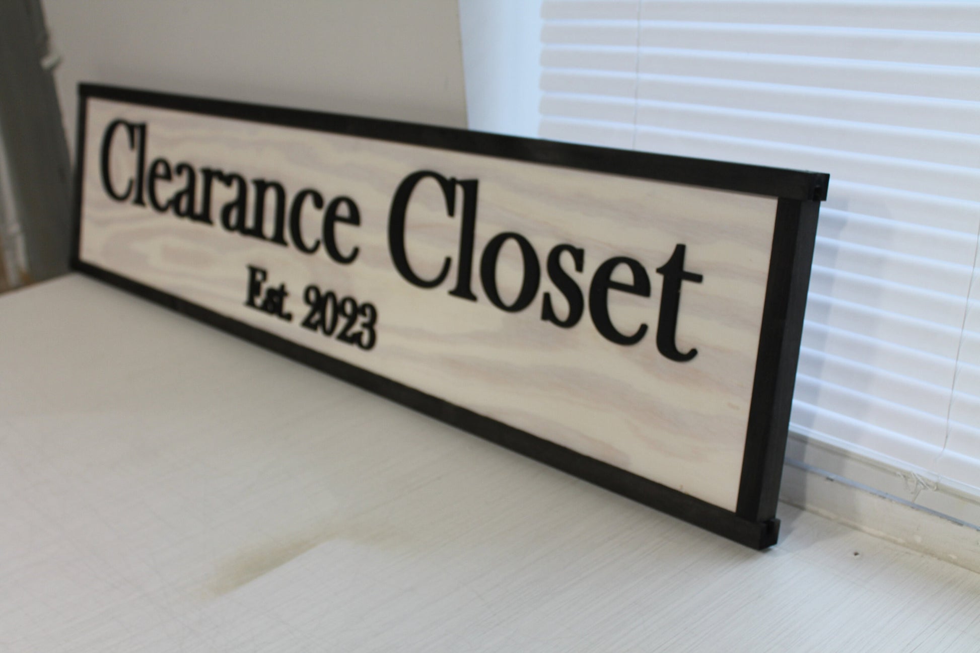 Custom Wooden Sign Thrift Clearance Closet Handmade Personalized Resale Store 3D Raised Text Repurpose Clothing Store Front Boutique