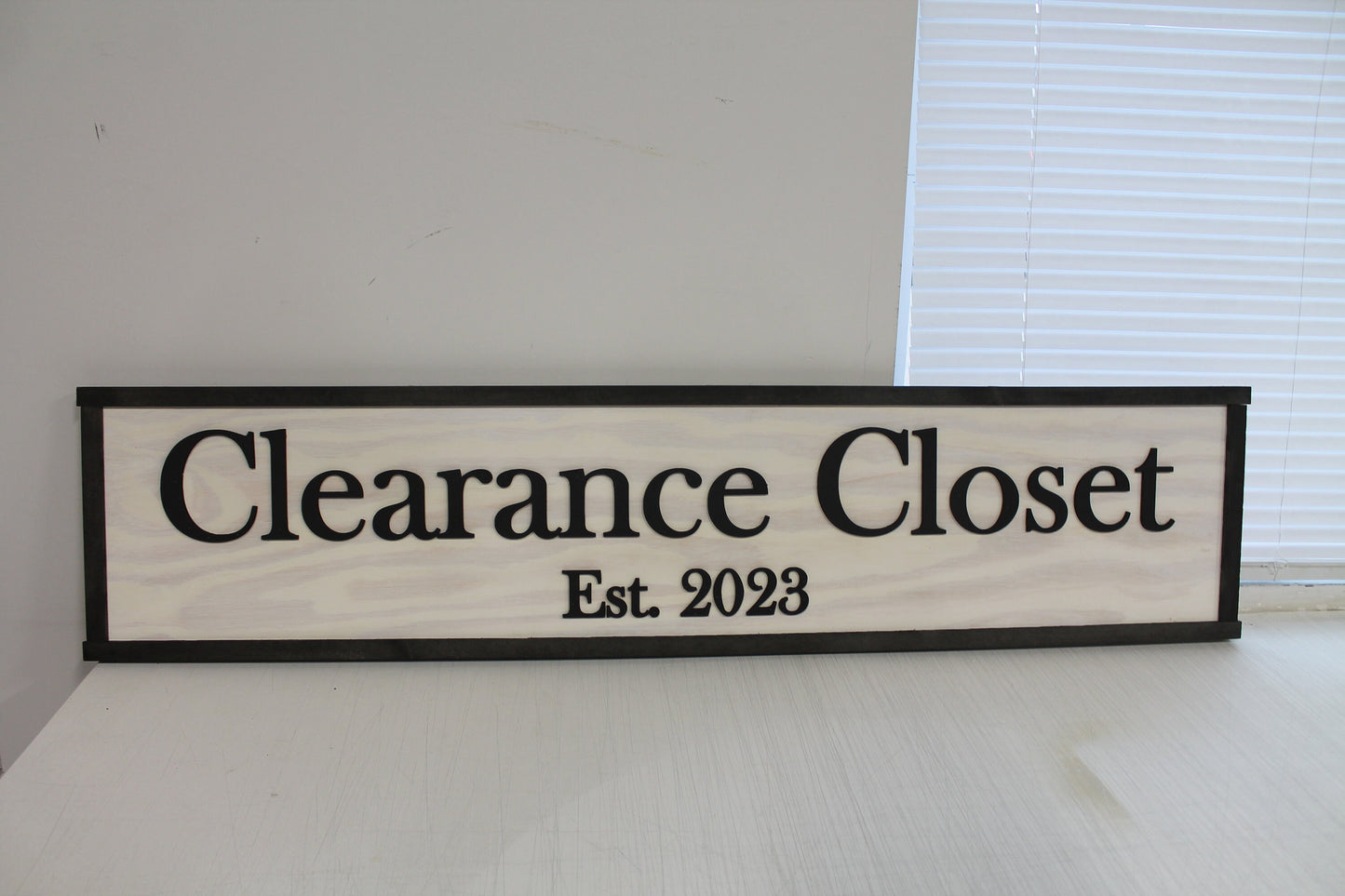 Custom Wooden Sign Thrift Clearance Closet Handmade Personalized Resale Store 3D Raised Text Repurpose Clothing Store Front Boutique