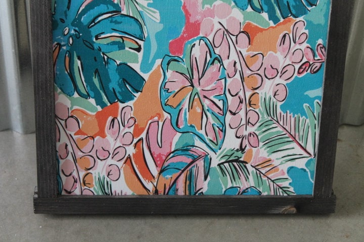 Plant Lover Tropical Summer Sign Print Colors Framed Art Handmade Monstera Hawaii Warm Wooden Sign Wall Art