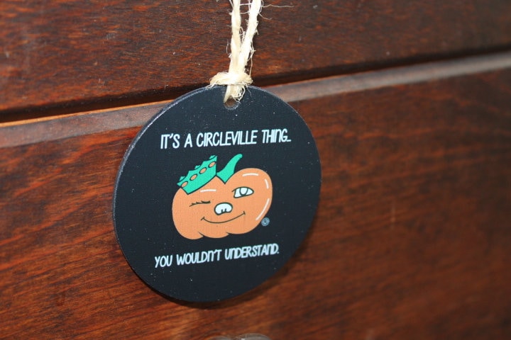 Its a Circleville Thing Winky Pumpkin Show Hometown Small Town Decor Gift Tree Decor Orange Ornament Decoration Uv Printed Holidays