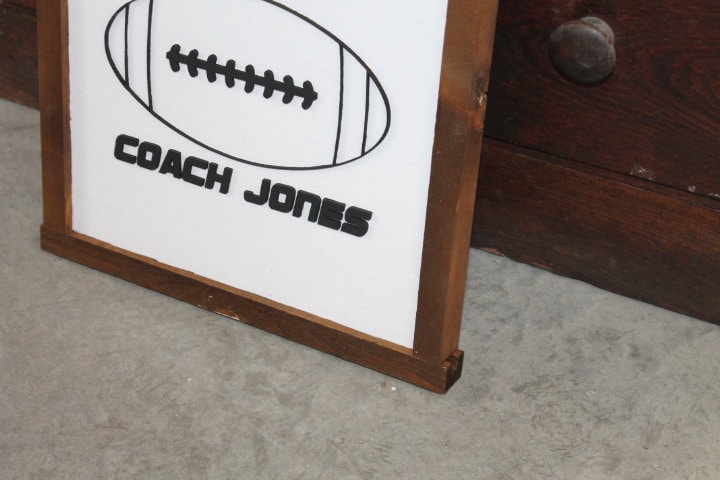 Coach Sign board Football Sports Custom Personalized 3D Layered Signage Decor Game Room Man Cave Giftable Sport Team Thank you