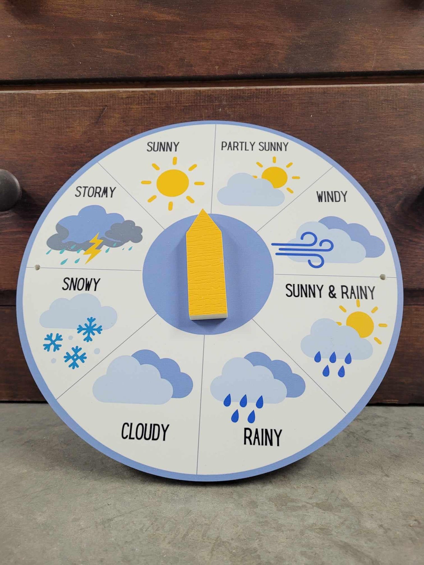 Weather Gauge Spinner Like Clock Personalized Waterproof Sign Smooth Round Circle Outdoor Ready for your Great for hanging or wall mounted