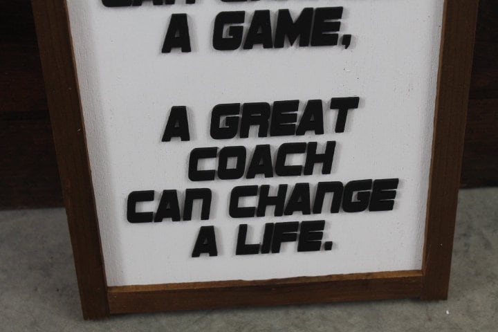 Game changer Life changer Game Sports Coach Gift Appreciation Handmade Sign Layered Sign 3D Wooden Man cave Office Wall Decor