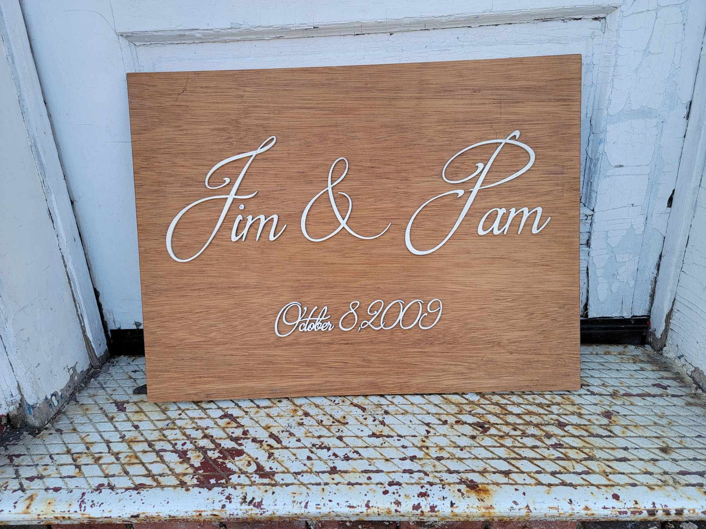 Wedding Anniversary Established Custom Personalized Sign Board Wall Art Event Special Occasion 3D Raised Layered Sign Handmade Reception