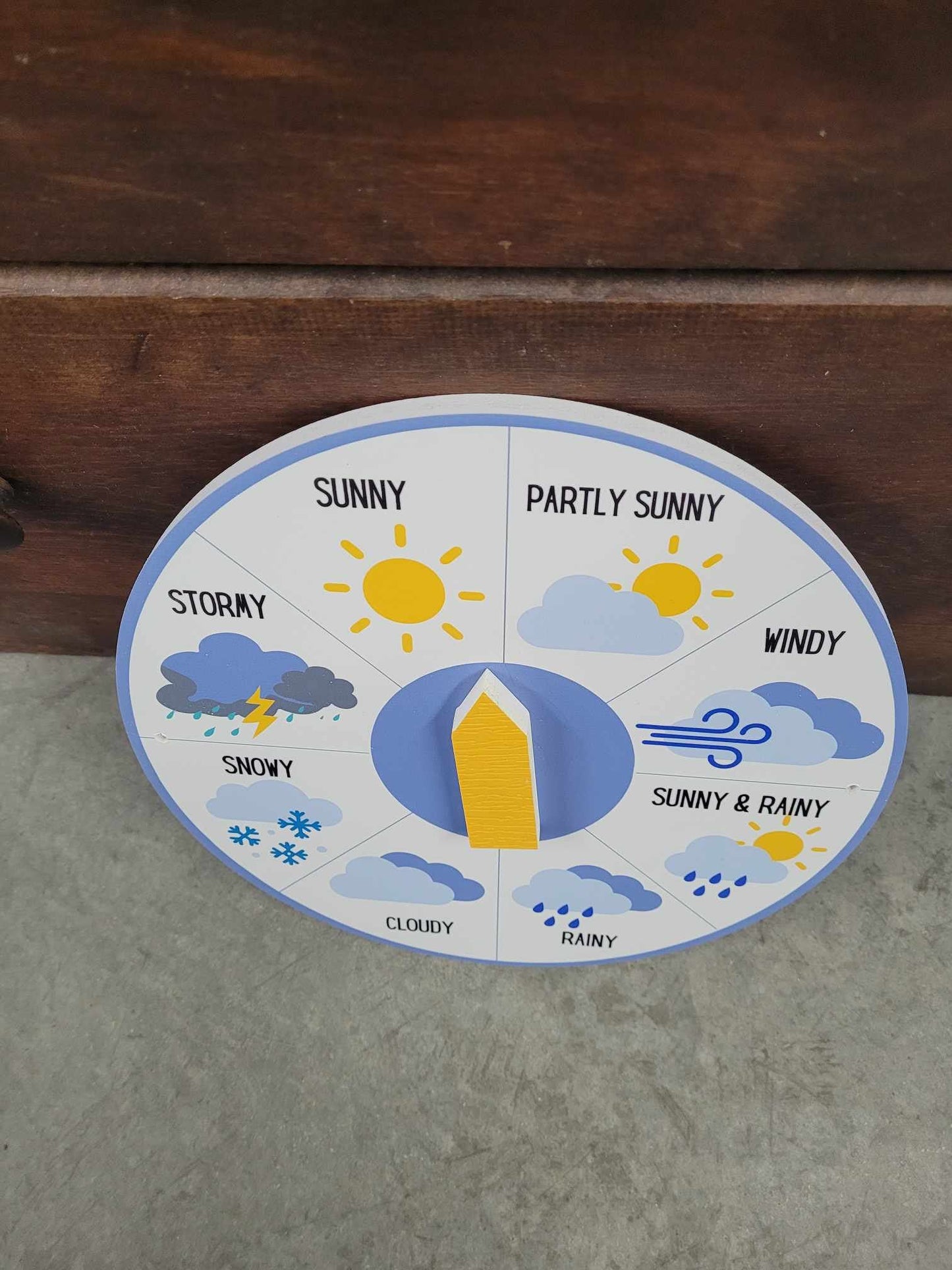 Weather Gauge Spinner Like Clock Personalized Waterproof Sign Smooth Round Circle Outdoor Ready for your Great for hanging or wall mounted